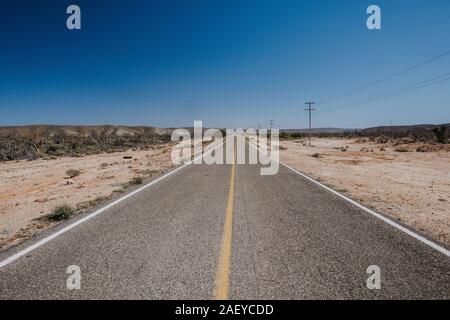 Open road in Mexico at midday Stock Photo