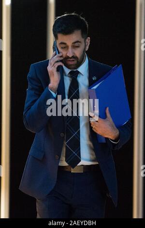 Edinburgh, UK. 14 November 2019.   Pictured: Humza Yousaf MSP - Justice Minister. Weekly session of First Ministers Questions at the Scottish Parliament during the countdown to the General Election for the 12th December. Credit: Colin Fisher/Alamy Live News. Stock Photo