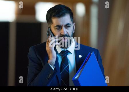 Edinburgh, UK. 14 November 2019.   Pictured: Humza Yousaf MSP - Justice Minister. Weekly session of First Ministers Questions at the Scottish Parliament during the countdown to the General Election for the 12th December. Credit: Colin Fisher/Alamy Live News. Stock Photo