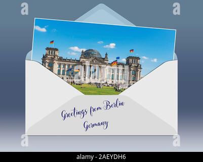 The building of the Reichstag was built between 1884 and 1894 by Paul Wallott, Berlin, Germany, Europe Stock Photo