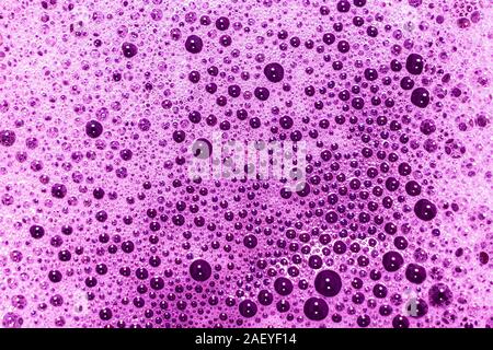 Pink soap bubbles. Abstract purple bubbles from soap for background Stock Photo
