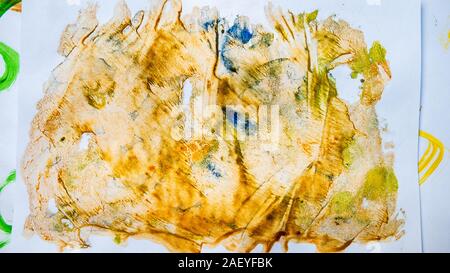 Photo of a bright colorful watercolor background. Stock Photo