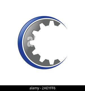 Gear Cog Initial C Lettermark Vector Symbol Graphic Logo Icon Design Template Stock Vector