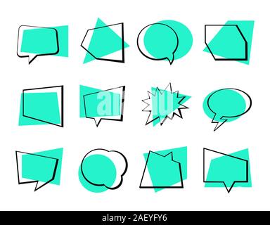 Speech bubbles collection - set of vector elements Stock Vector