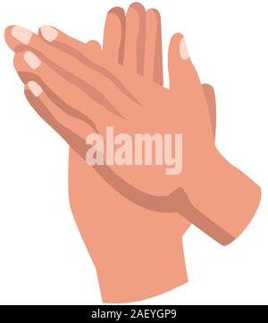 Hands clapping icon, colorful design Stock Vector