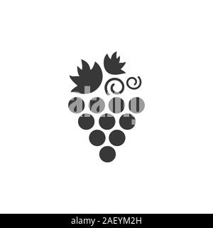 Grapes. Isolated icon. Fall fruits and food flat vector illustration Stock Vector