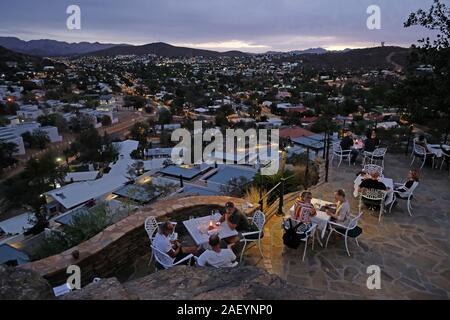 Windhoek Namibia. 16th Nov 2019. In the evening guests sit on