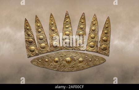 Mycenaean Gold diadem from Grave III, 'Grave of a Women', Grave Circle ...