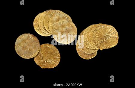 Mycenaean Gold circular buttons from Grave IV, Grave Circle A, Myenae ...