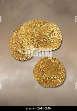 Mycenaean Gold circular buttons from Grave IV, Grave Circle A, Myenae ...