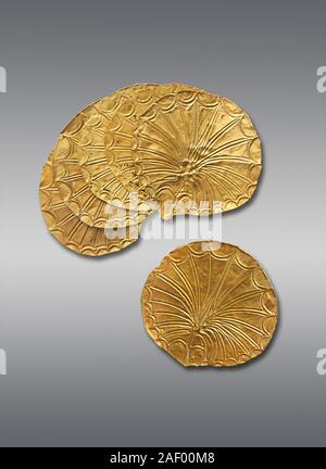 Mycenaean Gold circular buttons from Grave IV, Grave Circle A, Myenae ...