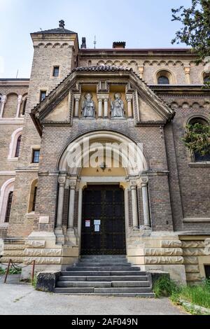 Church of Saint Gabriel, Benedictines order Beuronese Congregation monastery in Prague, Czech Republic, sunny day Stock Photo