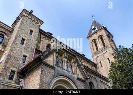 Church of Saint Gabriel, Benedictines order Beuronese Congregation monastery in Prague, Czech Republic, sunny day Stock Photo