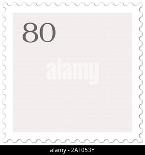 Postage stamp in front of white background Stock Photo