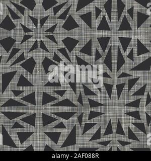 Cut out shapes on linen texture seamless pattern Stock Vector