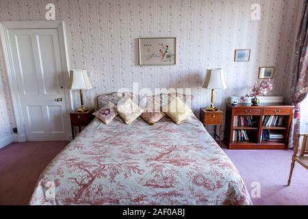 Bedroom of a B&B in a Georgian house in Moray Place , Edinburgh, Scotland, UK Stock Photo