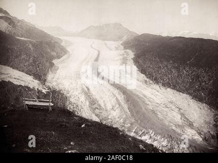 Altesch Glacier, Alps moutains, Switzerland Stock Photo