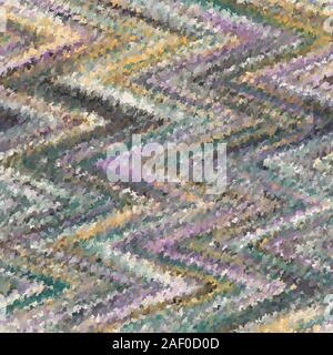 Funky mottled zigzag tracery graphical motif tile Stock Vector