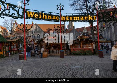 City of Braunschweig is getting ready for holiday season Stock Photo