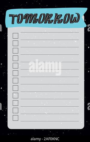 Space style. Template for agenda, planners, check lists Stock Vector