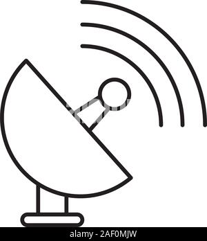 satelite antena communication isolated icon Stock Vector
