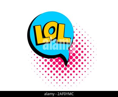 LOL speech bubble pop art comic text Stock Vector
