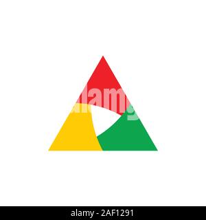 triangle colorful geometric logo vector Stock Vector