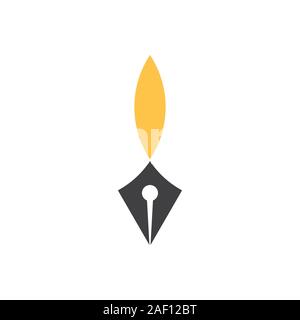 pen writer flyer geometric education vector Stock Vector
