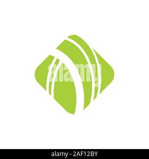 square motion swoosh geometric logo vector Stock Vector