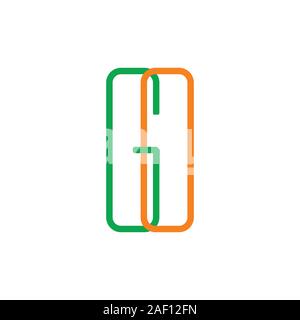 letters go linked lines logo vector Stock Vector