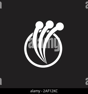 circle object motion fly fast abstract logo vector Stock Vector