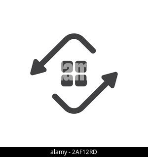 circle arrows home services logo vector Stock Vector