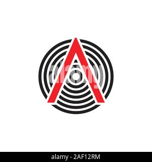 arrow stripes circle simple logo vector Stock Vector