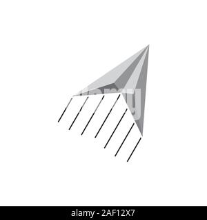 paper air plane swoosh 3d design vector Stock Vector