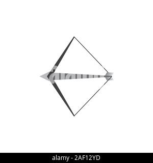 bow arrow simple design symbol logo vector Stock Vector