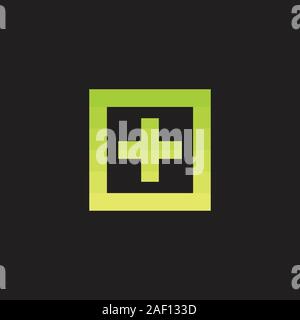 plus medical gradient flat symbol vector Stock Vector