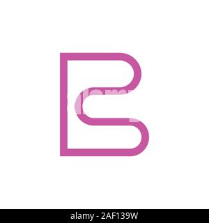 abstract letter rb infinity line logo vector Stock Vector
