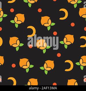 lemonade tropical sun fruit seamless design background vector Stock Vector