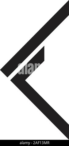 letter kf simple geometric line logo vector Stock Vector