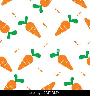 carrot seamless pattern cute background vector Stock Vector