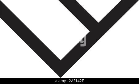 letter vy simple geometric line logo vector Stock Vector