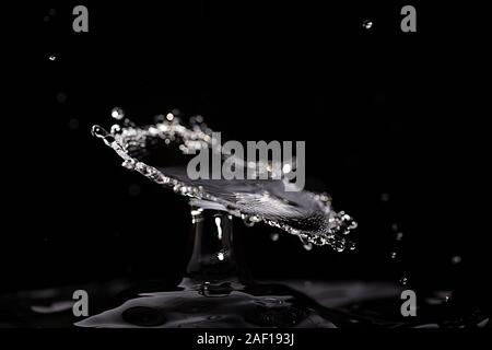 High resolution high megapixel image of a water drop splash, representing themes of change, impact, dynamic Stock Photo