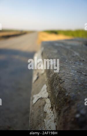 concrete railing of old cement bridge hand rail Stock Photo - Alamy