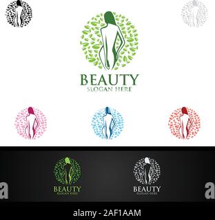 Chiropractic, massage, back pain and osteopathy Logo Design Stock Vector