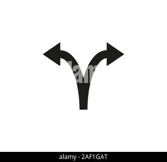 Arrow, two way, direction icon. Vector illustration, flat design Stock Vector
