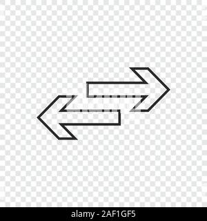 Transfer arrow icon. Vector illustration, flat design Stock Vector