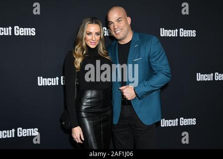 11 December 2019 - Hollywood, California - Amber Nichole Miller, Tito Ortiz. A24's ''Uncut Gems'' Los Angeles Premiere held at The Dome at Arclight Hollywood. (Credit Image: © Birdie Thompson/AdMedia via ZUMA Wire) Stock Photo