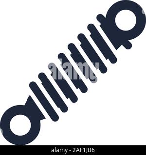 car shock absorber assembly piece flat icon Stock Vector