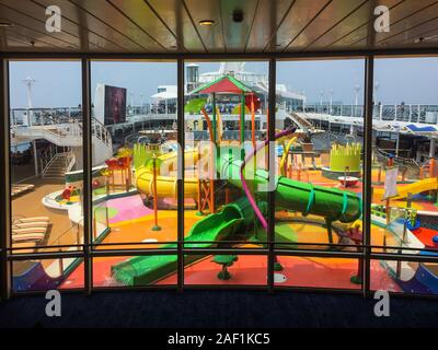 Shanghai, China - Jun 4, 2019. Interior Of Spectrum Of The Seas Cruise Ship  By Royal Caribbean. The Current Homeport Of Cruise Liner Is Shanghai. Stock  Photo, Picture and Royalty Free Image. Image 125249526.