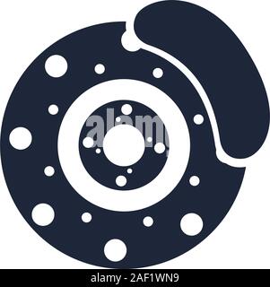 car disc brake assembly piece flat icon Stock Vector